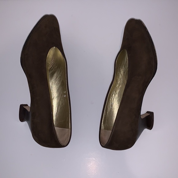 Joan & David Shoes Joan And David Vintage Brown Suede Pumps Hand made in Italy - Picture 6 of 7